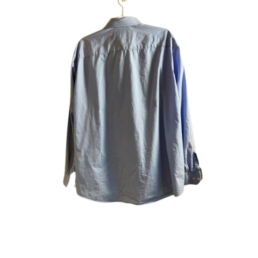 Johnston & Murphy Men's Button-Up Shirt Blue XXL Classic Fit - Picture 6 of 8